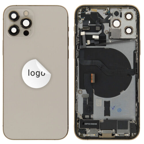 Cache arrière incl. small parts (Pulled A) - or, pour iPhone 12 Pro