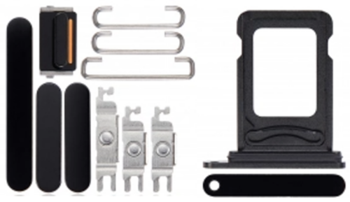 Keyset avec simcard tray (Pulled) - noir, pour iPhone 14 Pro