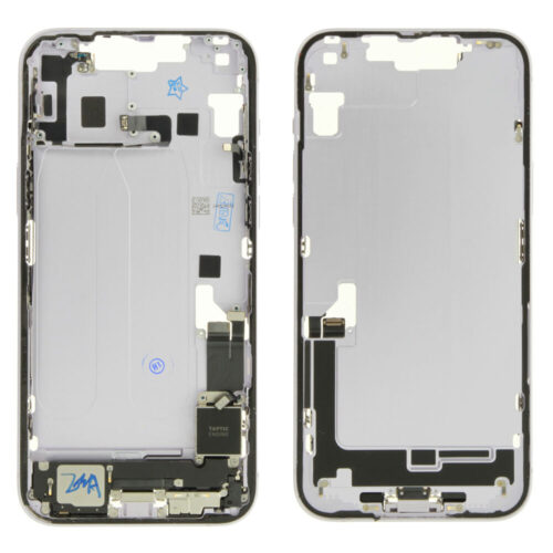 Middle frame incl. small parts (Pulled A) - Purple, For iPhone 14 Plus