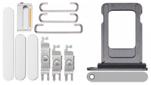 Keyset incl. simcard tray (Pulled) - blanc, pour iPhone 14 Pro Max