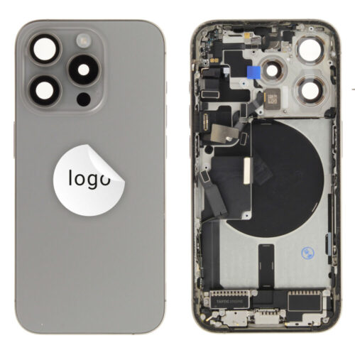 Cache arrière incl. small parts (Pulled C) - gris, pour iPhone 15 Pro
