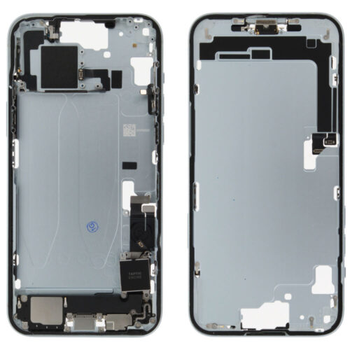 Châssis central incl. small parts (Pulled B) - bleu, pour iPhone 15 Plus