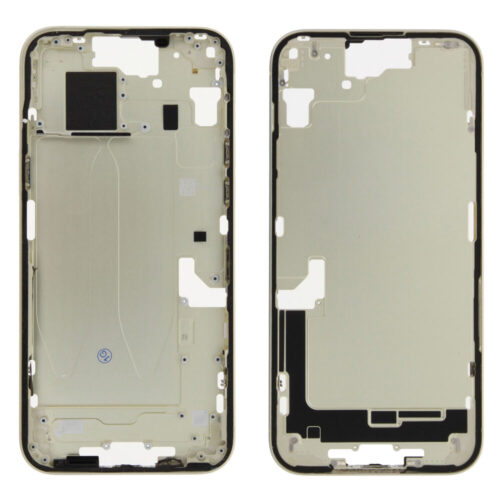 Châssis central excl. small parts (Pulled A) - jaune, pour iPhone 15 Plus