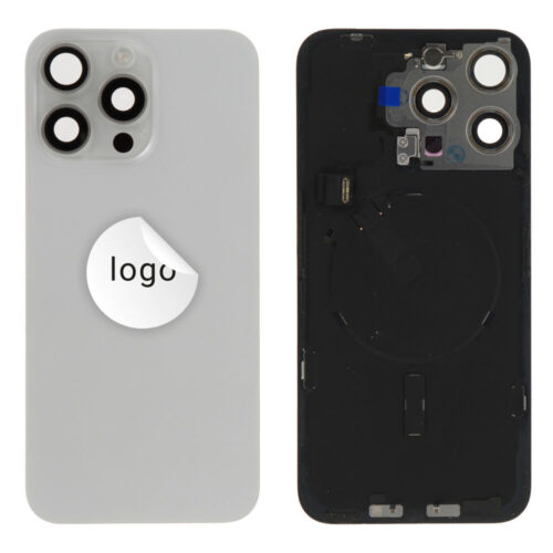Vitre arrière (Pulled A) - blanc, pour iPhone 15 Pro Max