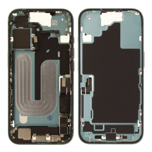 Châssis central incl. small parts (Pulled A) - vert, pour iPhone 16
