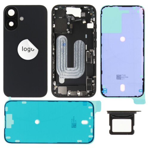 Cache arrière incl. small parts (Pulled C) - noir, pour iPhone 16
