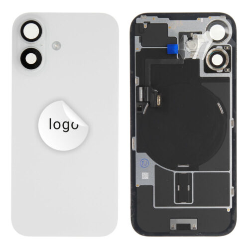Back glass (Pulled A) - White, For iPhone 16