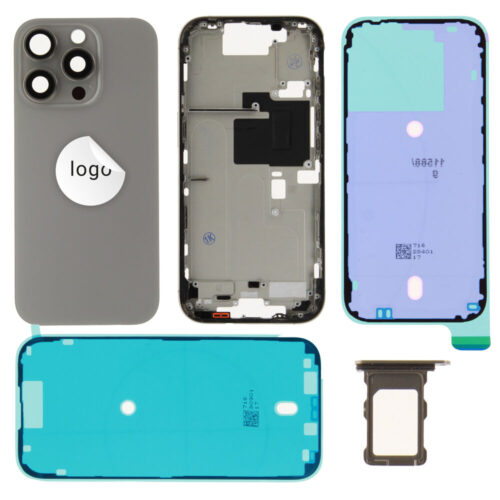 Cache arrière excl. small parts (Pulled A) - gris, pour iPhone 16 Pro