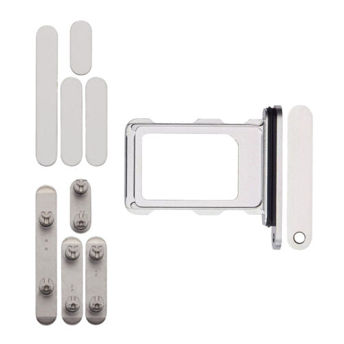 Keyset incl. simcard tray (Pulled) - blanc, pour iPhone 16 Pro