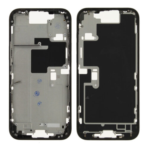 Middle frame excl. small parts (Pulled A) - Black, For iPhone 16 Pro Max