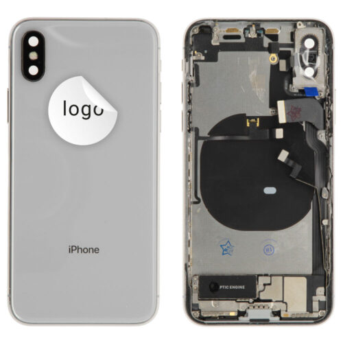 Cache arrière incl. small parts (Pulled C) - argent, pour iPhone X