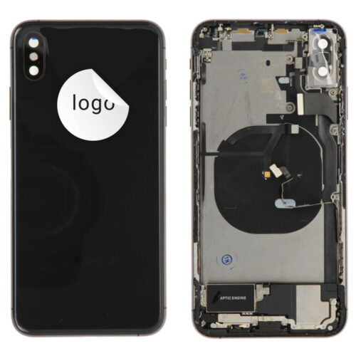 Rear cover incl. small parts (Pulled C) - Space Grey, For iPhone XS Max