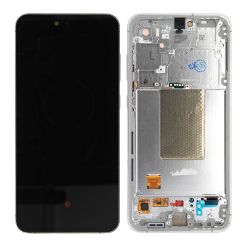 Écran incl. pre-assembled cadre (d'origine) - argent, Samsung Galaxy S24 FE; SM-S721