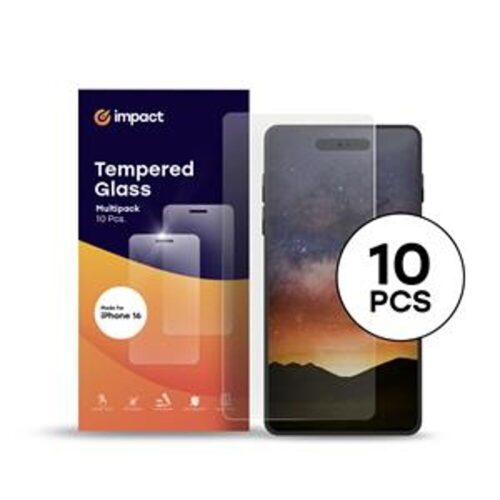 Verre trempé (clear) Multipack (10 pcs), pour iPhone 14/13/13 Pro/17e/16e